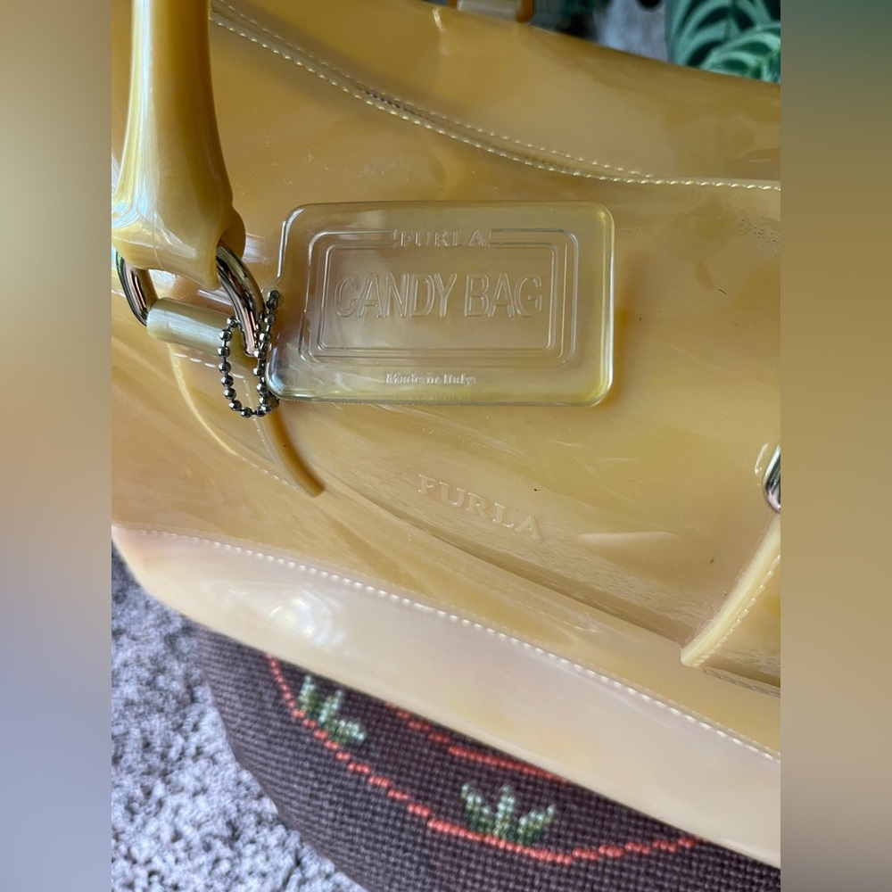Furla Glossy Yellow Satchel - Picture 4 of 11